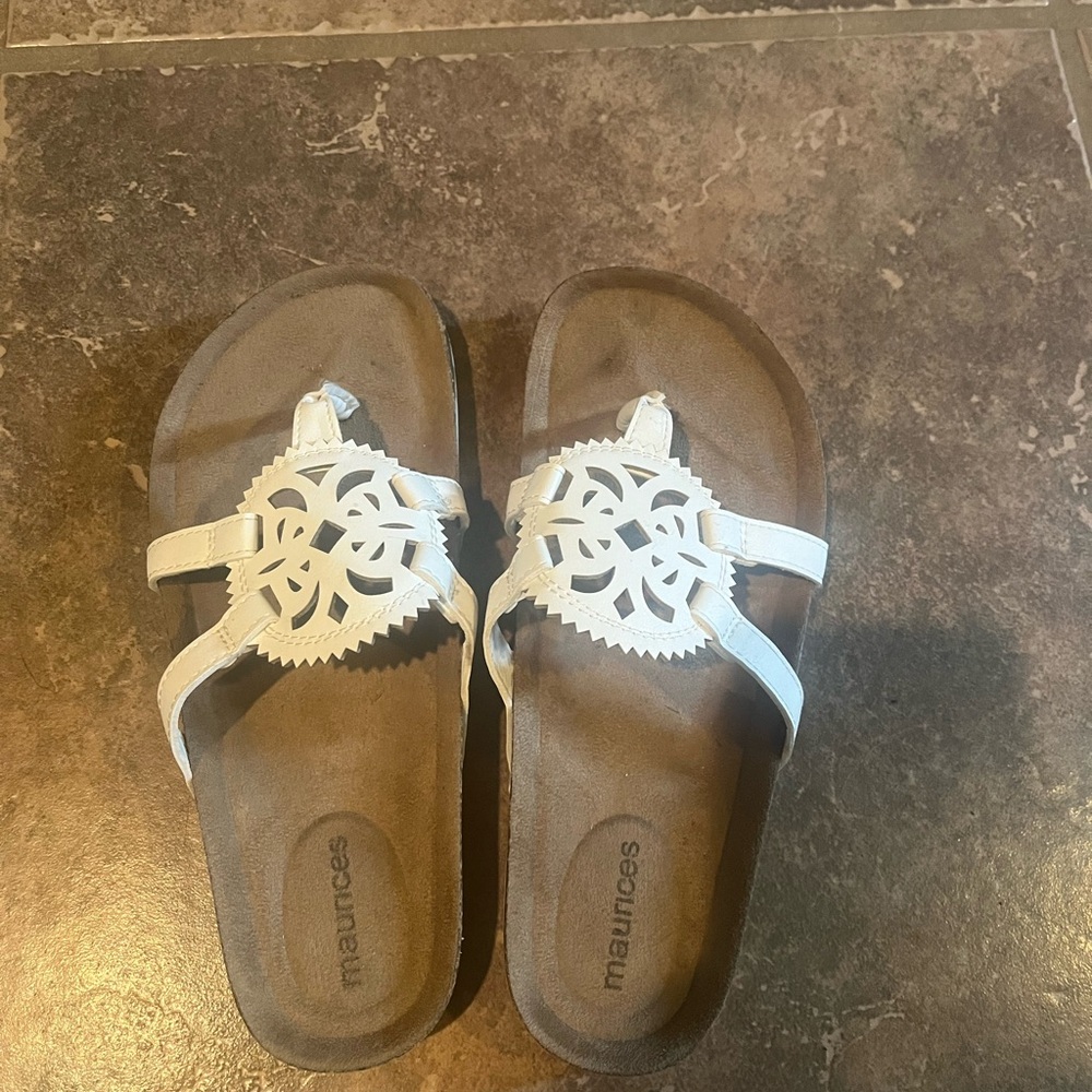 Maurices White Cutout Sandals